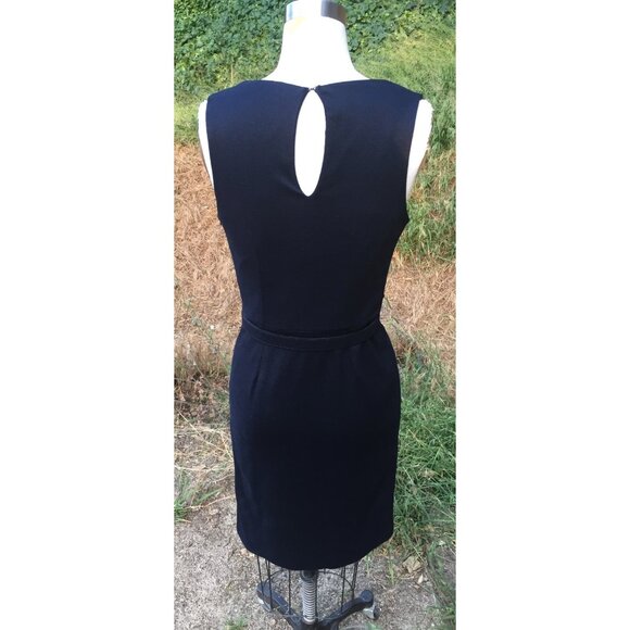 Eva Franco Metal embellished Dress Sz 4 navy metal belted stars - Picture 6 of 6